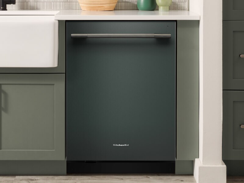 KitchenAid® dishwasher set in modern cabinetry KitchenAid® dishwasher set in modern cabinetry