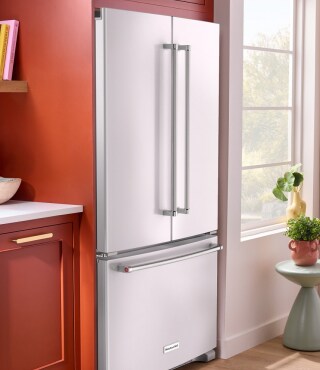 French door refrigerator in a modern kitchen