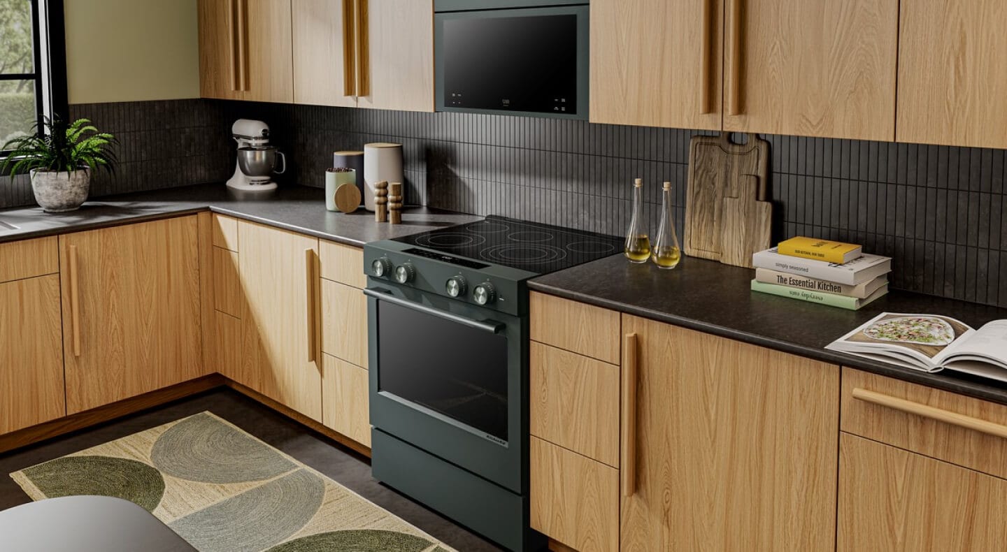 A KitchenAid® range and microwave in Juniper