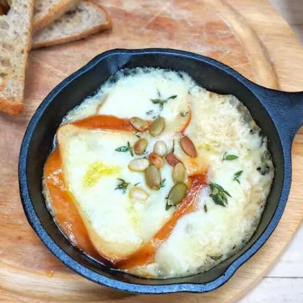 Cheese in a pan