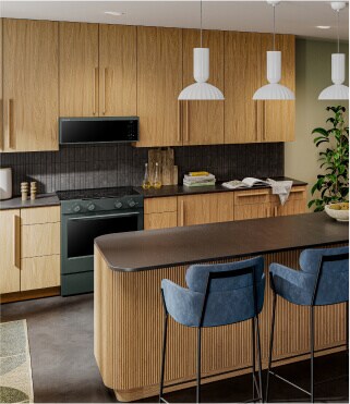 A KitchenAid® range in Juniper