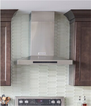 A KitchenAid® range hood in a kitchen