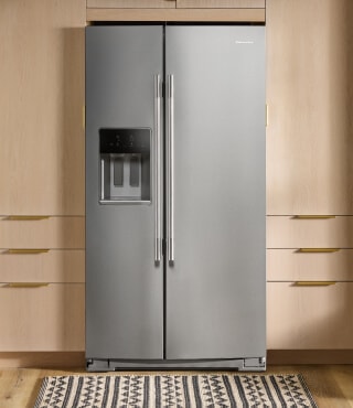 A KitchenAid® side-by-side refrigerator