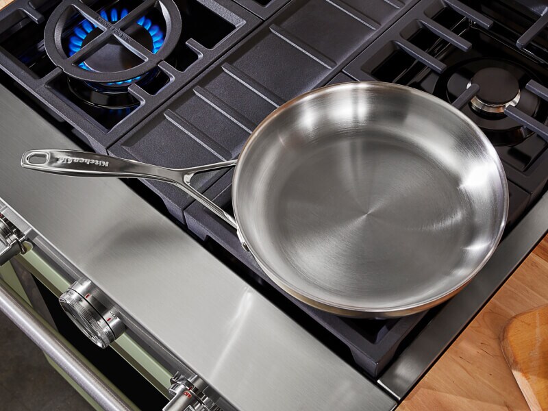 A pan on a cooktop
