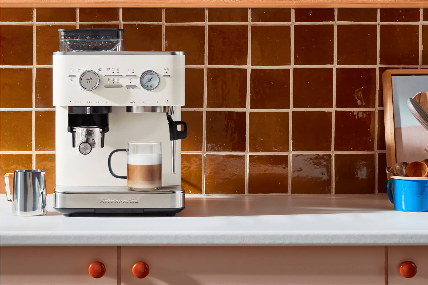 A KitchenAid Espresso machine.