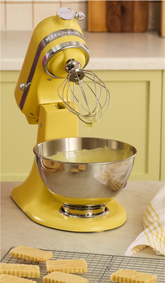 A KitchenAid Color of the Year Stand Mixer in Butter