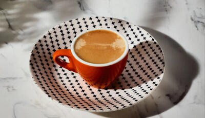 Espresso in a red cup