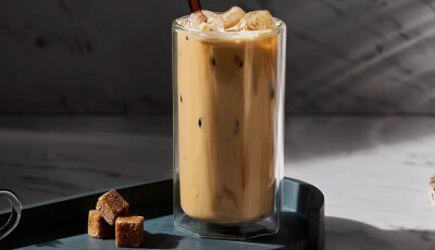 Iced coffee in a tall glass