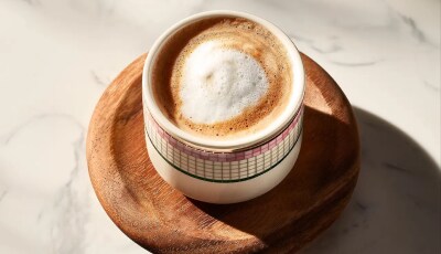 Macchiato in a ceramic cup
