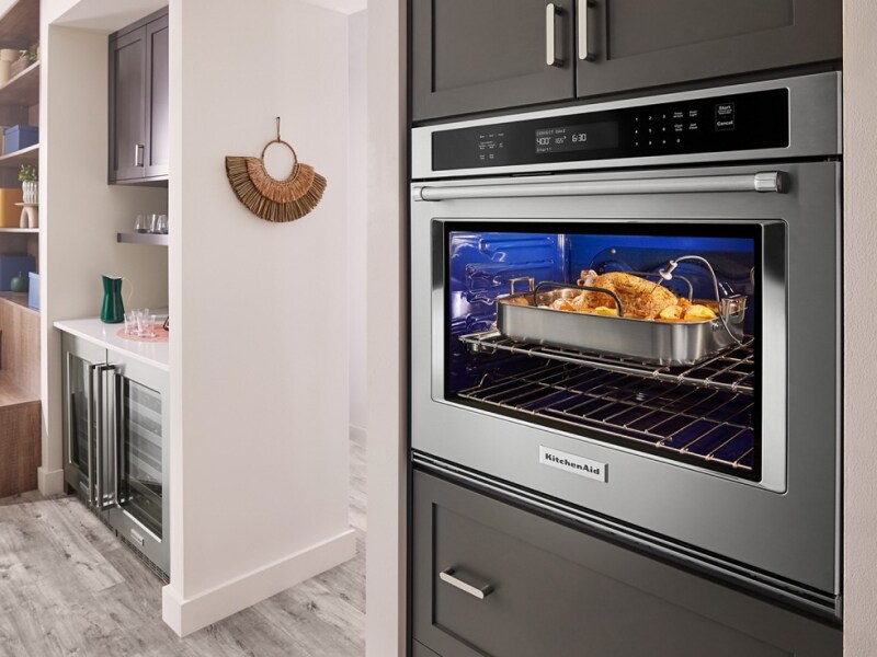 A turkey in a KitchenAid® wall oven