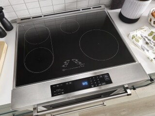 An overhead view of a KitchenAid® electric range