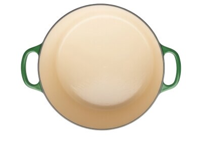 An enameled cast iron pot