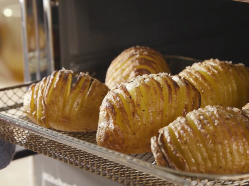 Air fried potatoes