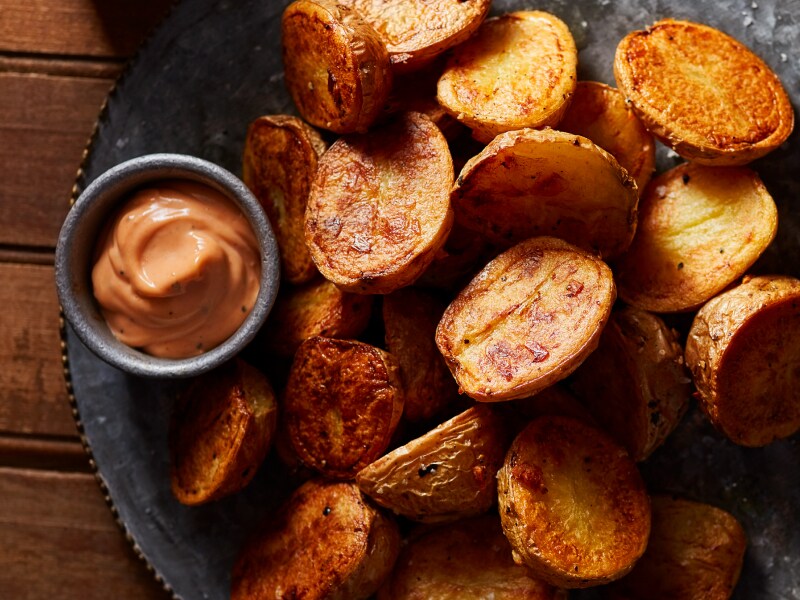 Air fried sweet potatoes