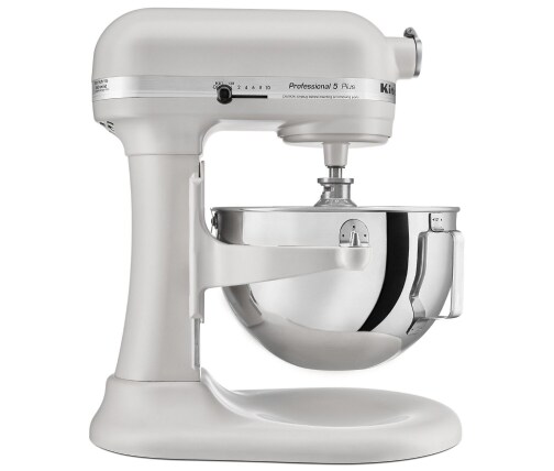 Side profile of white bowl-lift stand mixer for experienced bakers