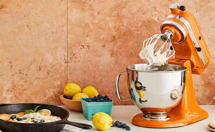 KitchenAid® stand mixer being used to create a dish.