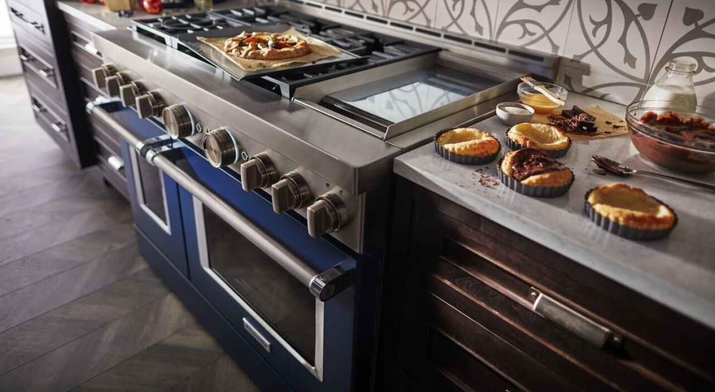 KitchenAid® blue commercial-style range