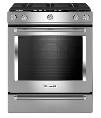 Kitchenaid® 30-inch 5-burner Gas Slide-in Convection Range