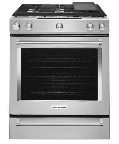 Kitchenaid® 30-inch 5-burner Dual Fuel Convection Slide-in Range With Baking Drawer
