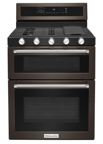 Kitchenaid® 30-inch 5 Burner Gas Double Oven Convection Range