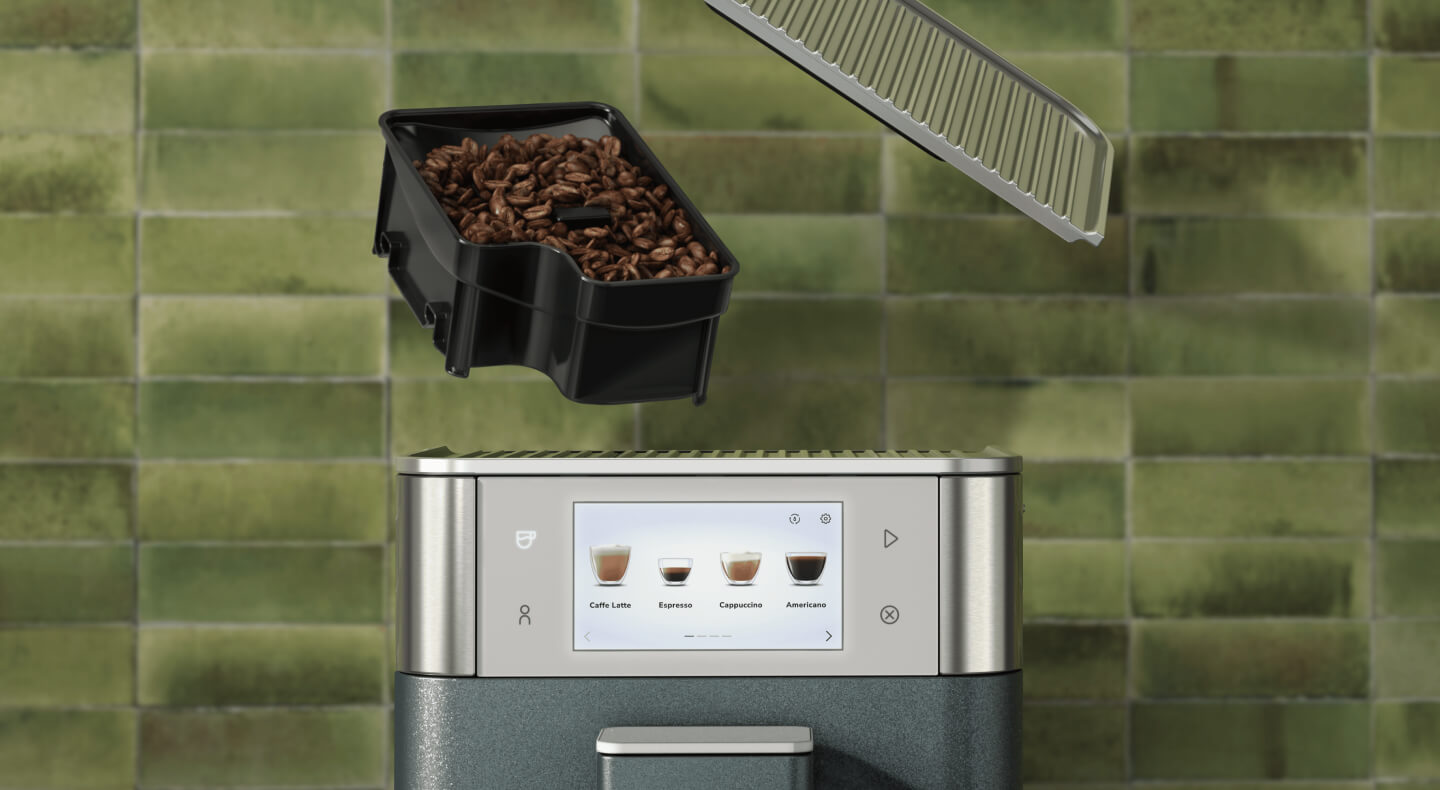 Bean hopper on a KitchenAid® Fully-Automatic Espresso Machine