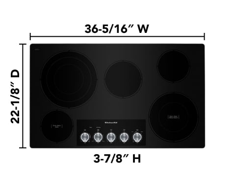 kitchenaid 4 burner electric cooktop