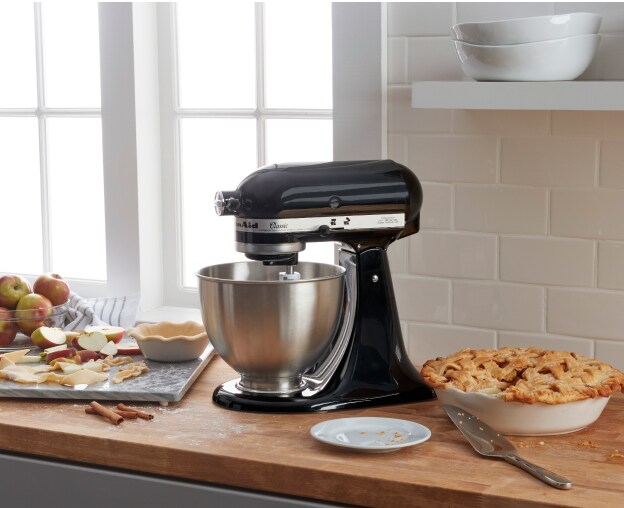 KitchenAid® stand mixer on a kitchen counter 