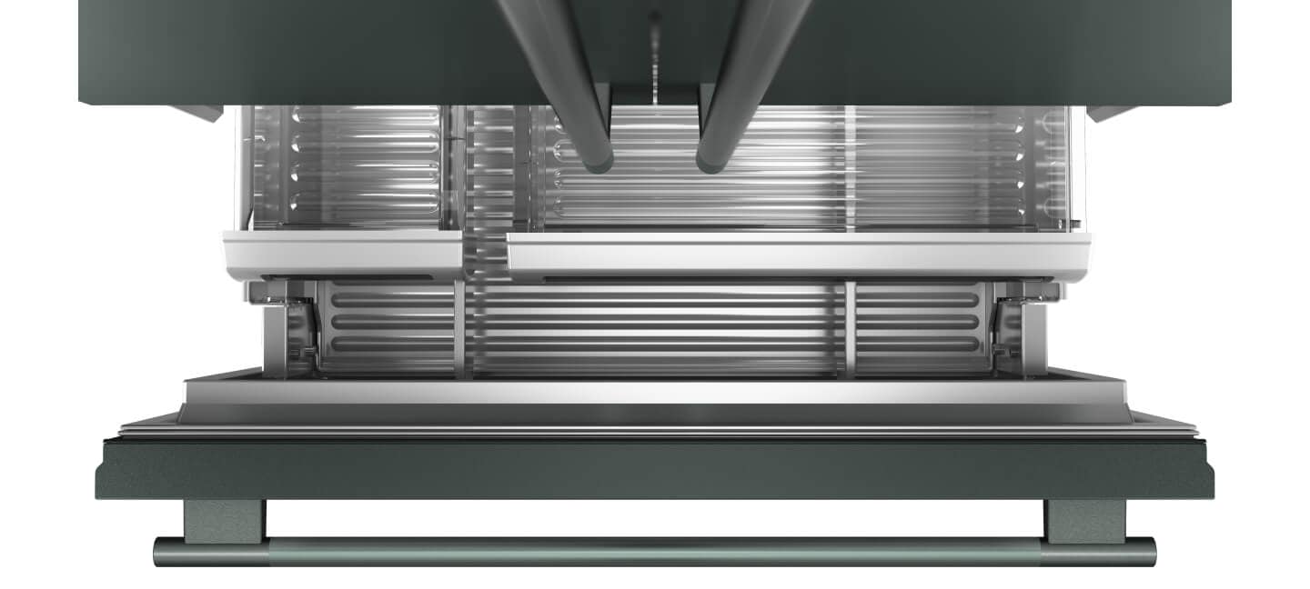 Open French door refrigerator freezer drawer