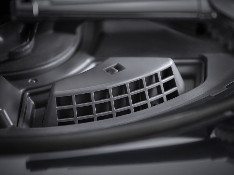 The water inlet valve of a KitchenAid® dishwasher.