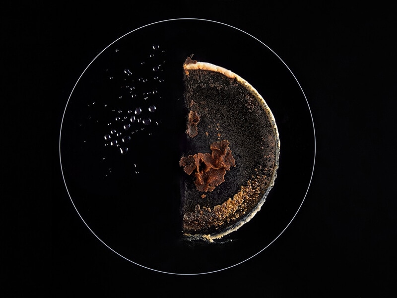 Food on a glass cooktop burner Food on a glass cooktop burner