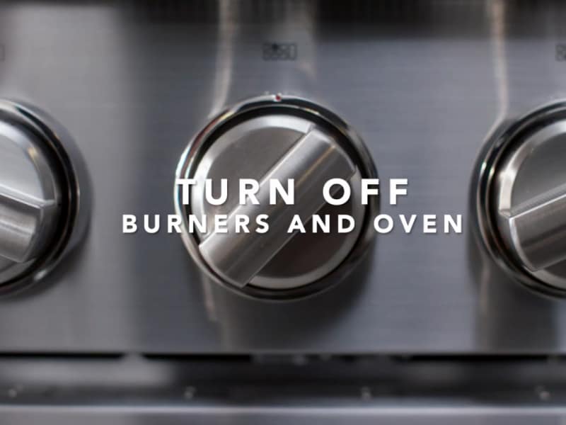 Close up of stove knobs