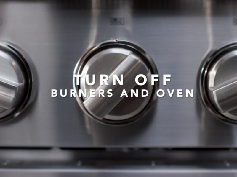 Close up of stove knobs 