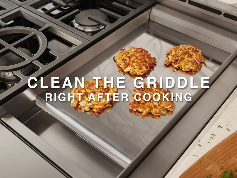 Hash browns on a griddle