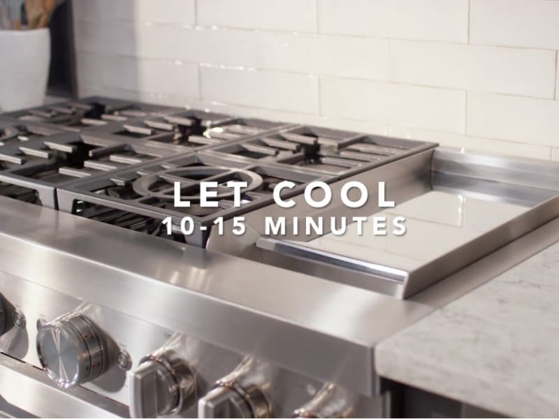 View of cooktop with griddle