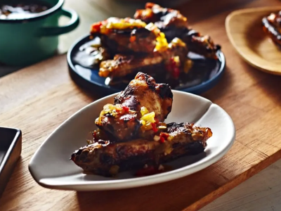 A chicken wing dish