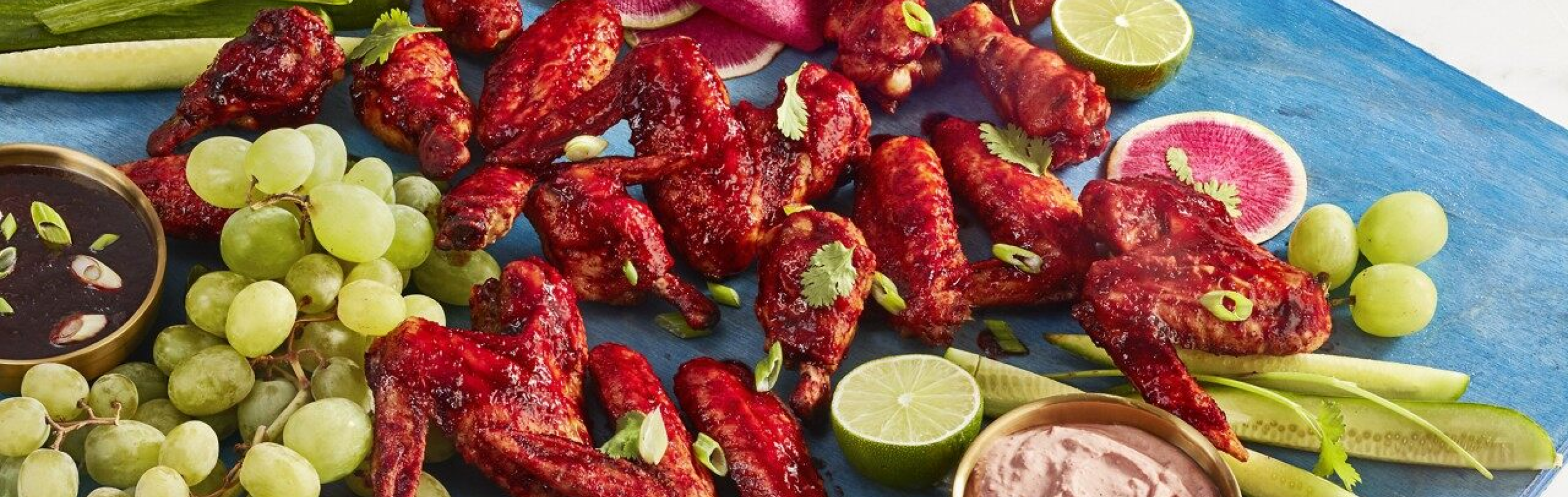 Hibiscus glazed chicken wings