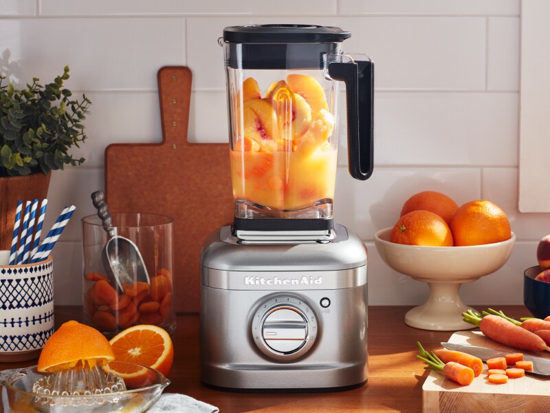 Fruit in a blender