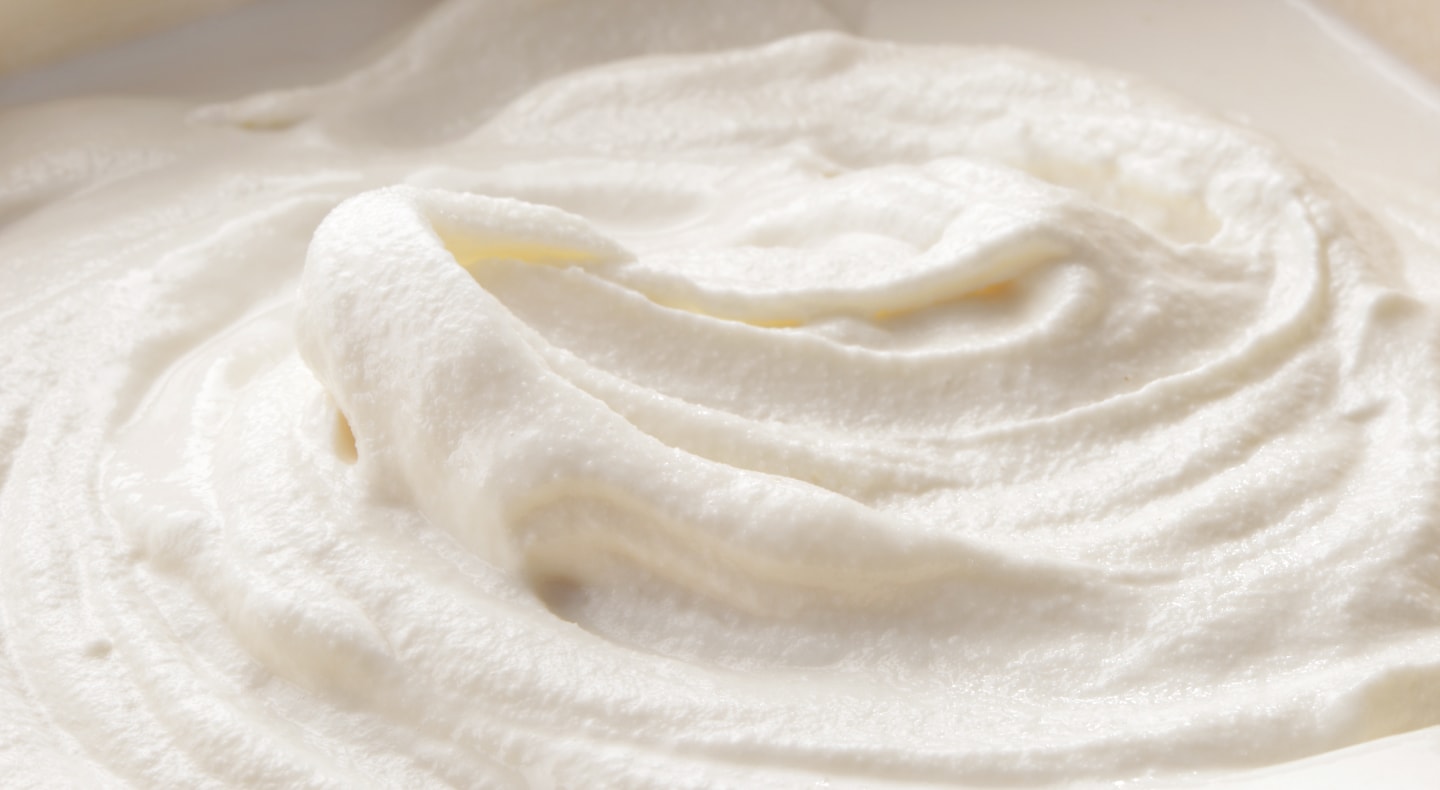 Close up of cream cheese frosting Close up of cream cheese frosting