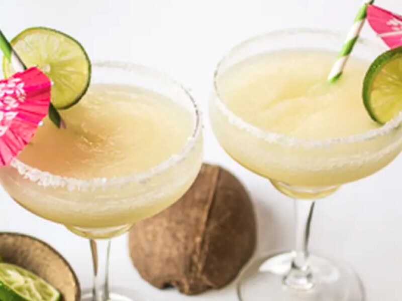 Frozen coconut margaritas