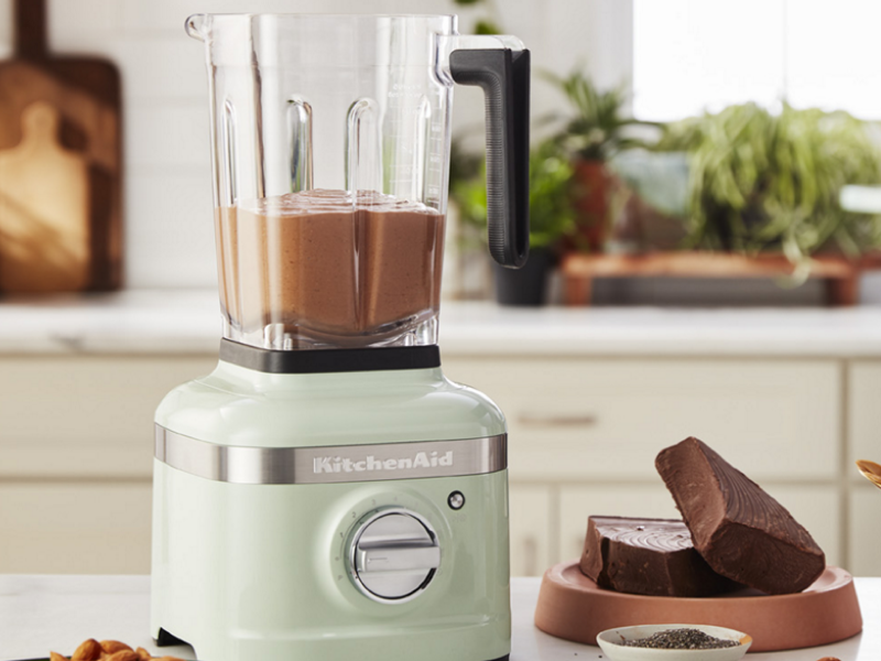 Chocolate ice cream in a KitchenAid® blender.
