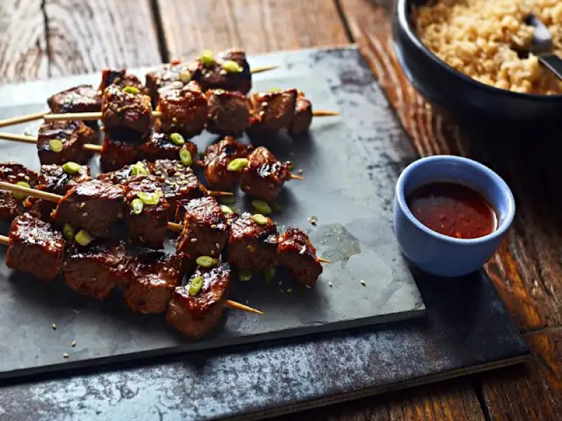 Sriracha chicken skewers Sriracha chicken skewers