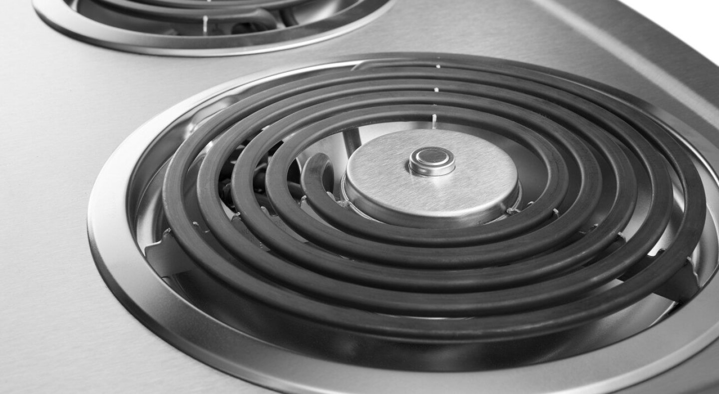 Close-up of electric coil stove burner Close-up of electric coil stove burner