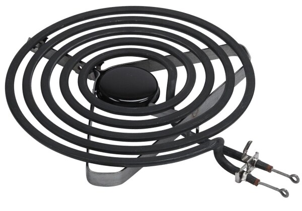 Removed electric stove coil burner with prongs