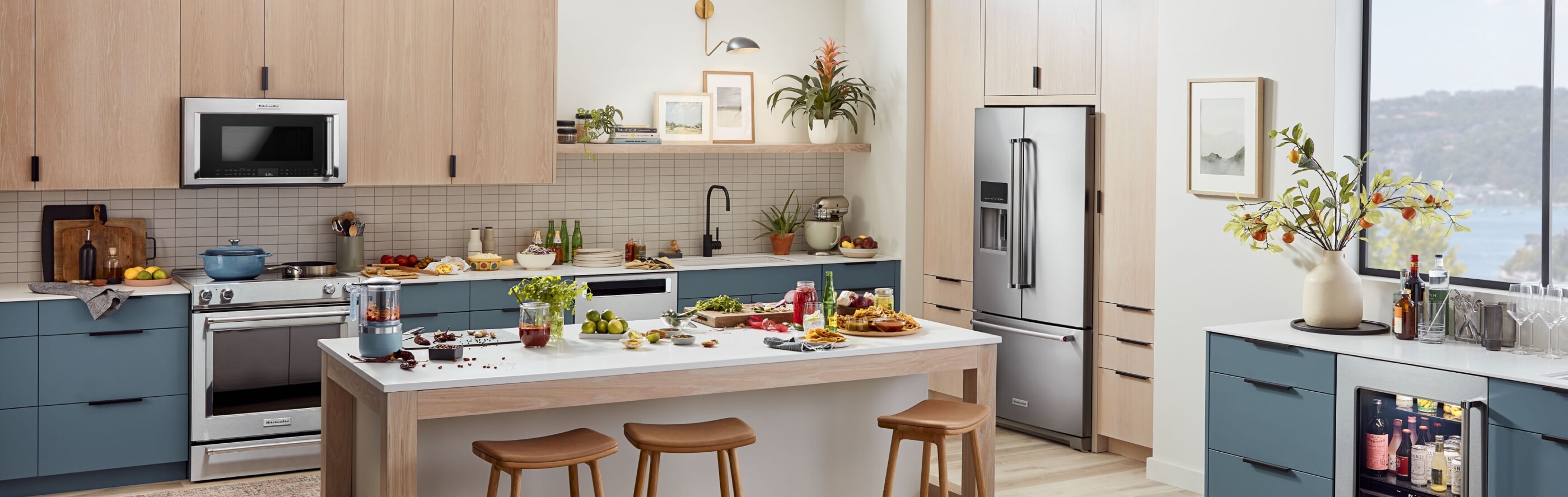 Modern kitchen with KitchenAid® appliances