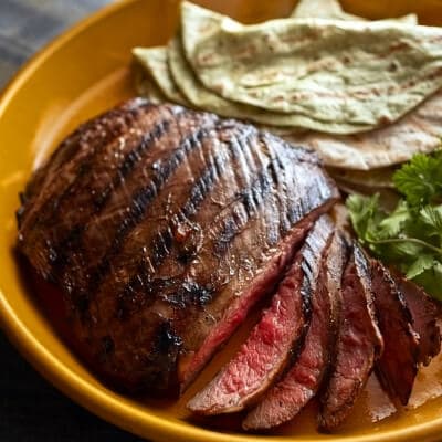 Cooked and sliced steak Cooked and sliced steak