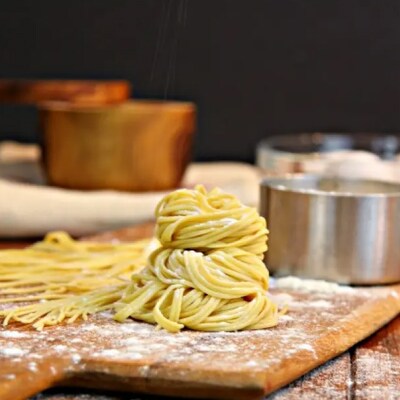 Homemade pasta noodles