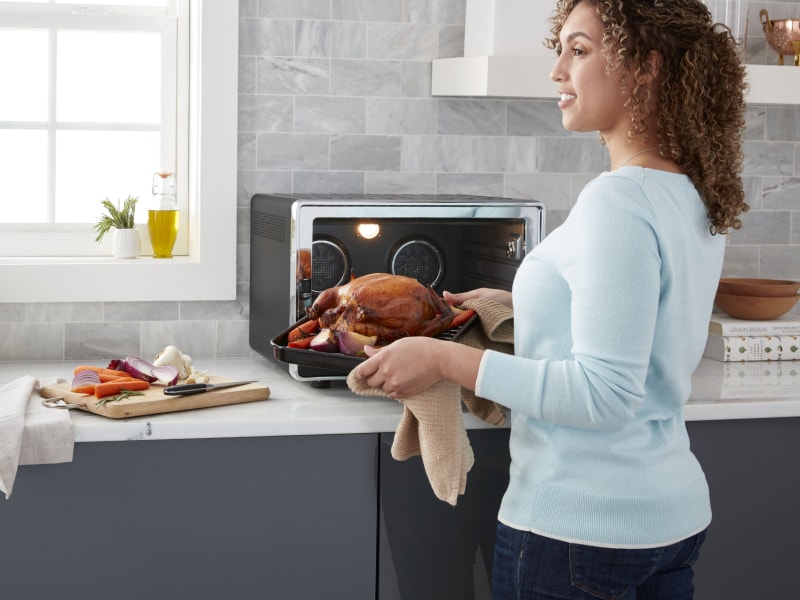 A fully cooked roast chicken ready to serve A fully cooked roast chicken ready to serve