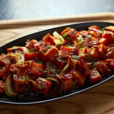 Image of Yummly recipe sesame and chia roasted butternut squash