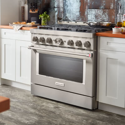 Stainless steel KitchenAid® range