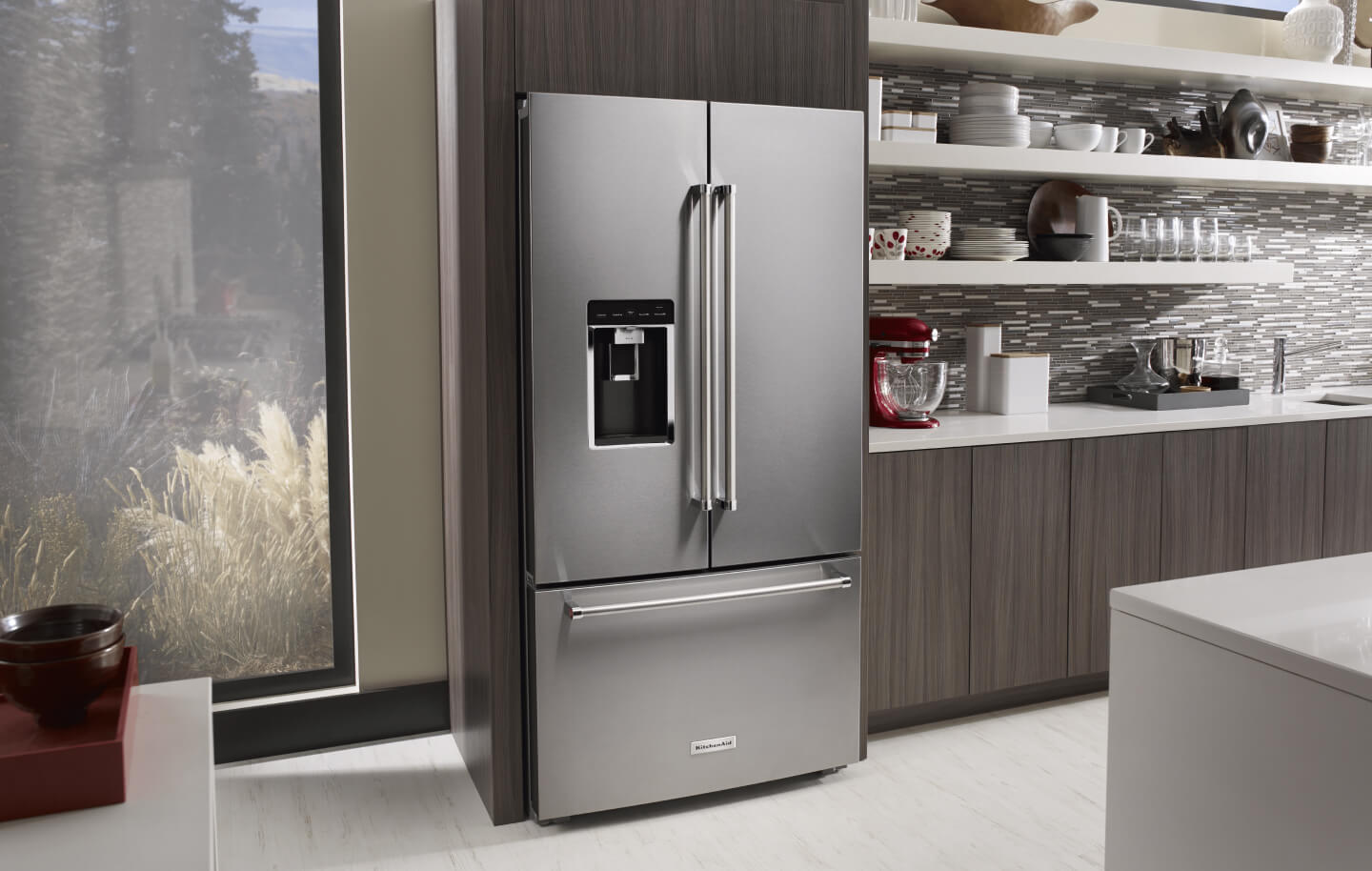 KitchenAid® refrigerator in a modern kitchen
